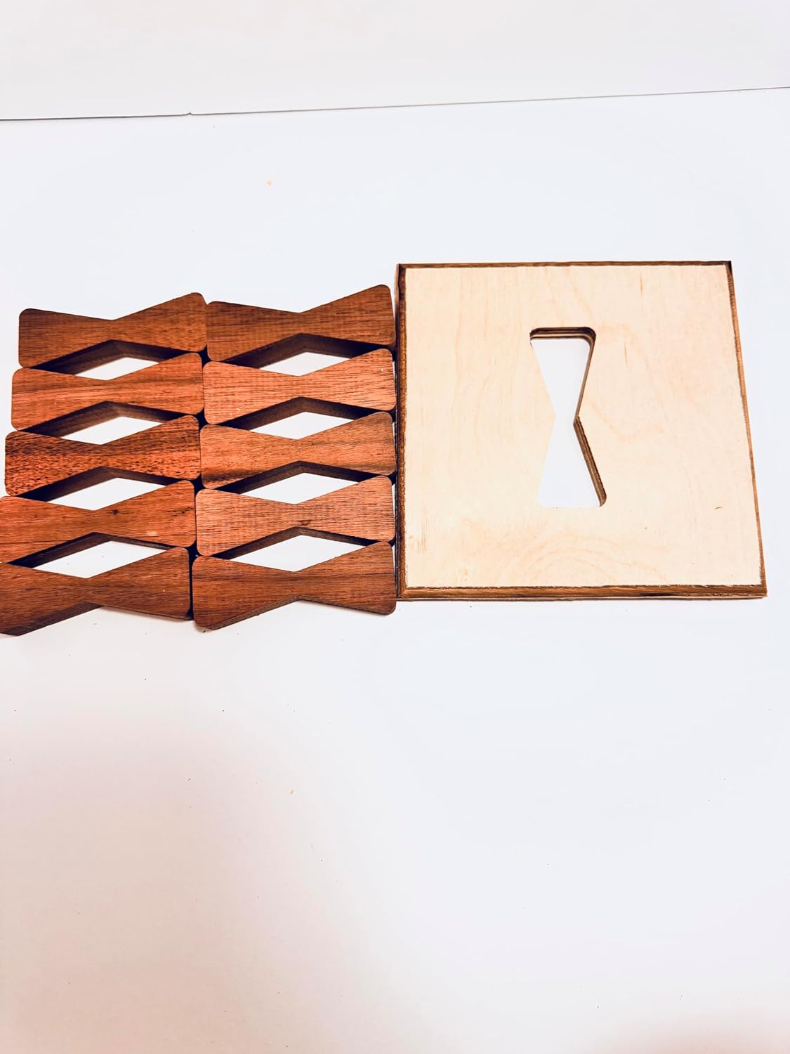 Walnut Bow Tie Inlays - 10 Pack with router template