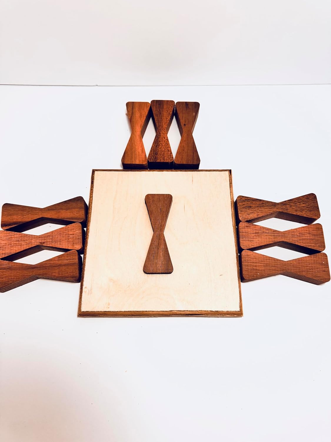 Walnut Bow Tie Inlays - 10 Pack with router template