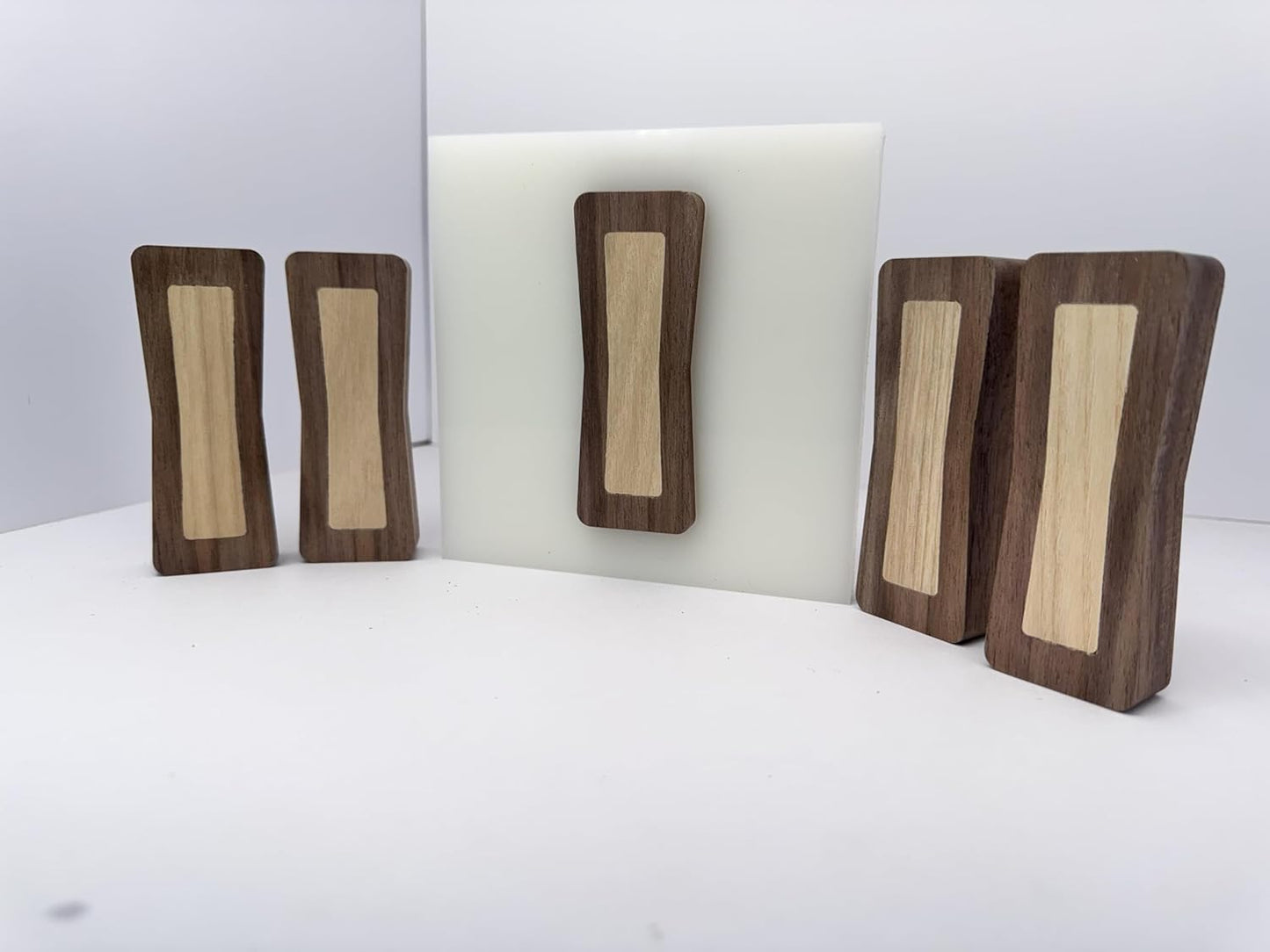 No Chiseling Bow Tie Inlays - Walnut & Ash Wood Bow Tie Inlays With Router Template Jig (large)