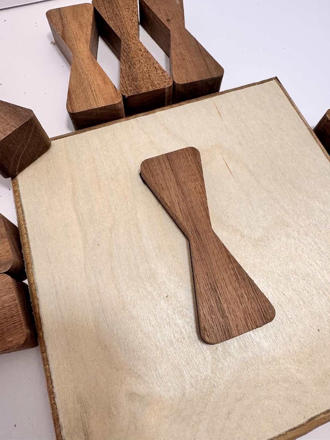 Walnut Bow Tie Inlays - 10 Pack with router template