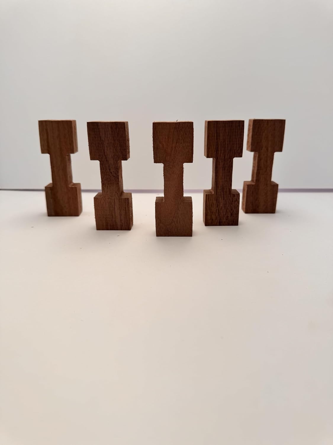 Walnut Wood Bow Tie Inlays Dumbbell Shaped 5 pcs
