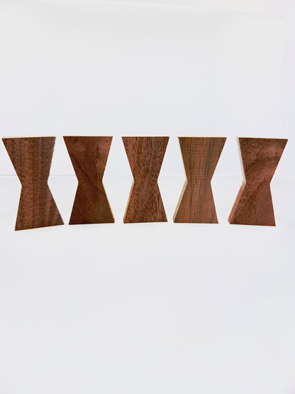 Walnut Wood Bow Tie Inlays 5 pack