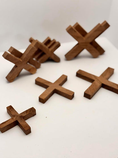 Walnut Wood X-Shaped Inlay 10 pack