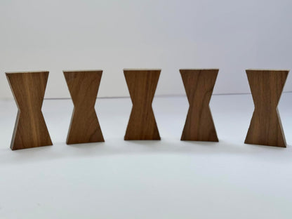 Walnut Wood Bow Tie Inlays 5 pack