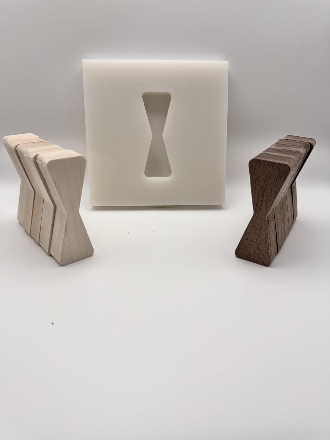 EZ Walnut & Maple Bow Tie Inlays- No Chiseling Inlays Router Template Included.