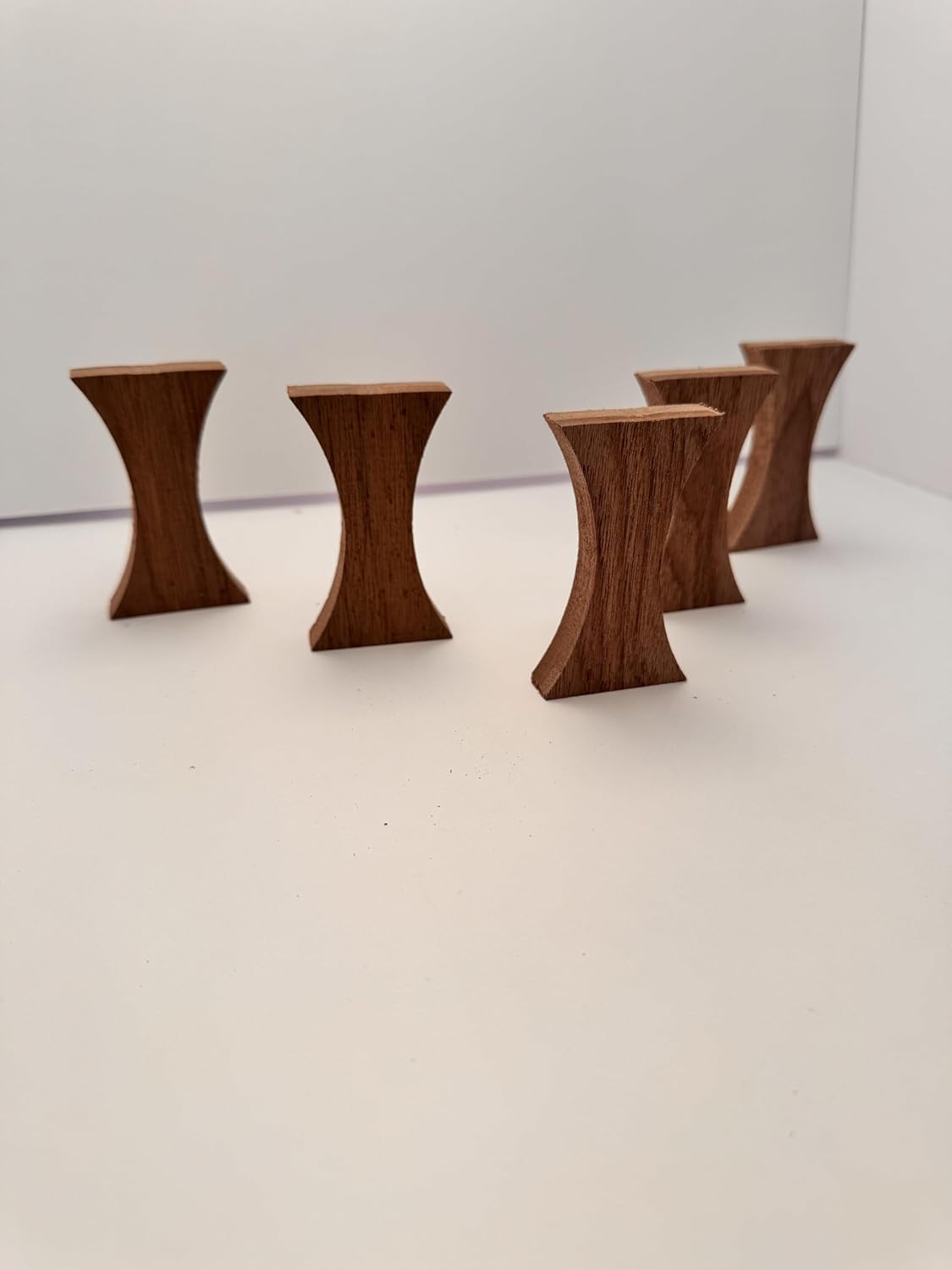 Walnut Bow Tie Inlay Hour Glass Shaped 5 pack
