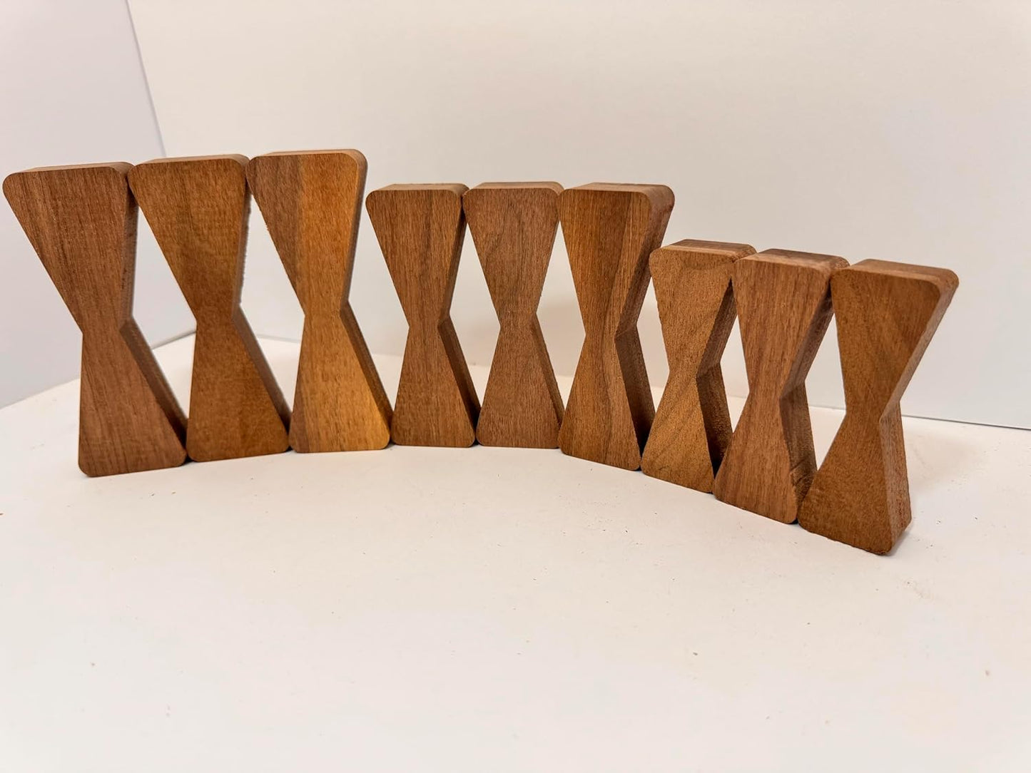 Variety Walnut Bow Tie Inlays 3 sizes set of 9 pcs total