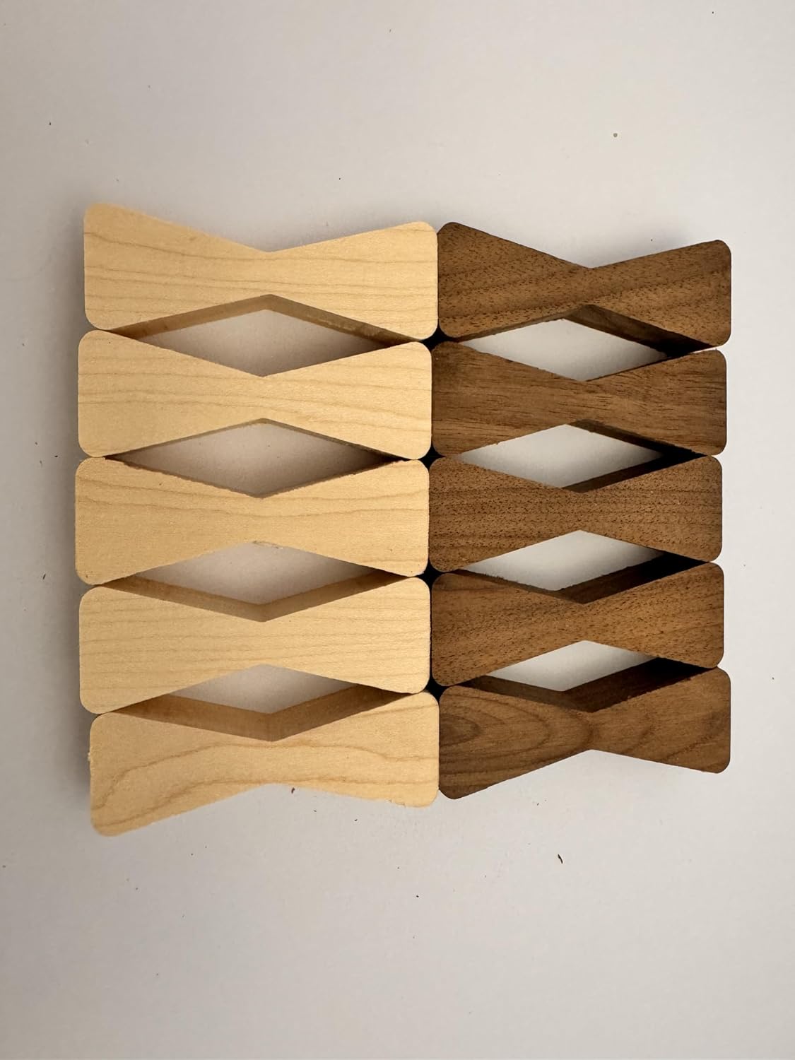 Walnut & Maple Bow Tie Inlays with Template