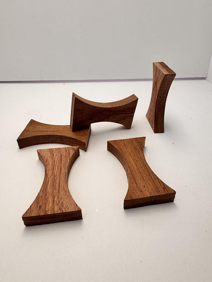 Walnut Bow Tie Inlay Hour Glass Shaped 5 pack
