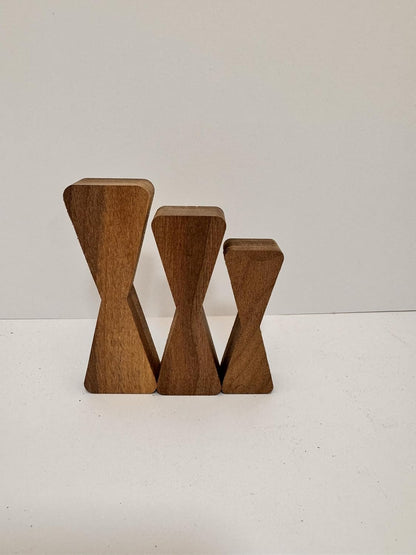 Variety Walnut Bow Tie Inlays 3 sizes set of 9 pcs total
