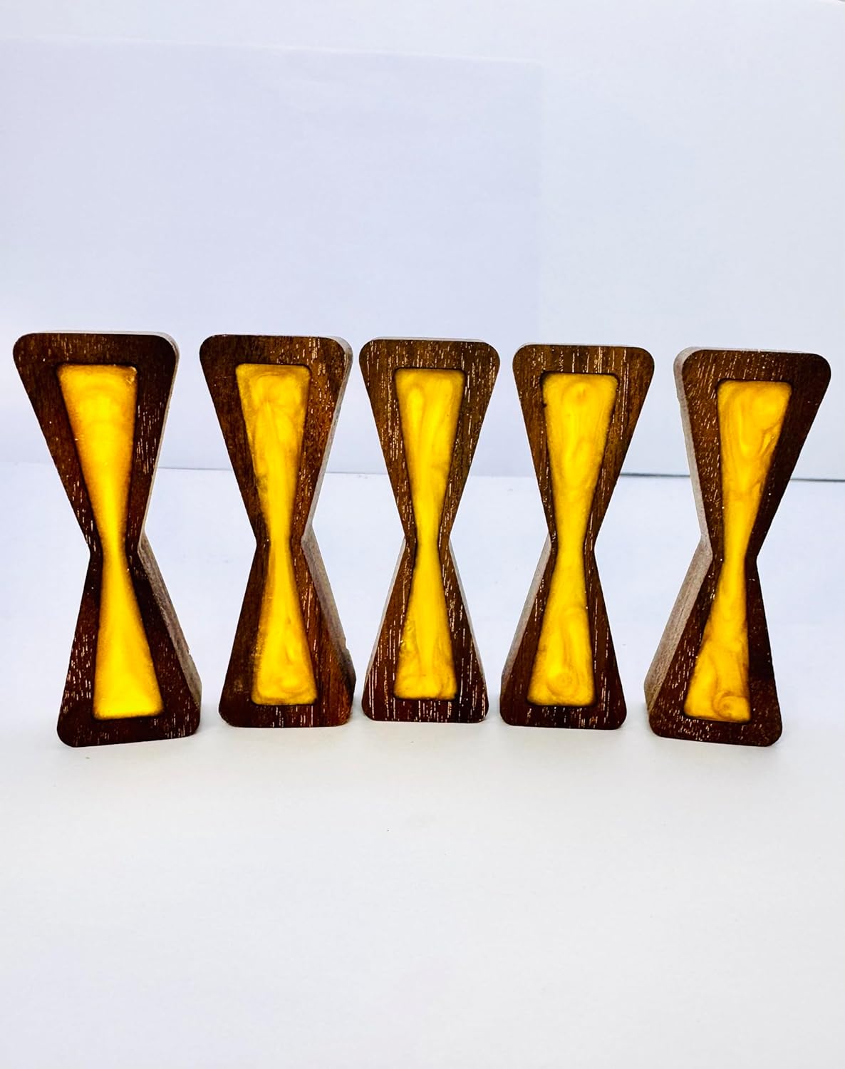 Walnut Bow Tie Inlays With Epoxy 5 Pack For Wood Workers