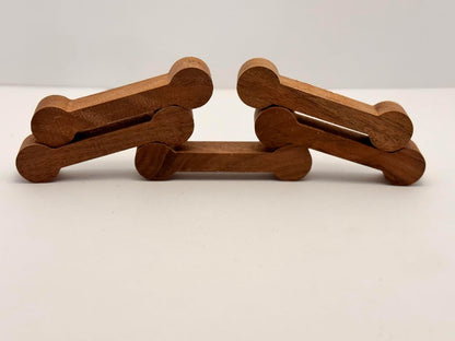Walnut Bow Tie Inlays, Dog Bone Shaped 5 pack