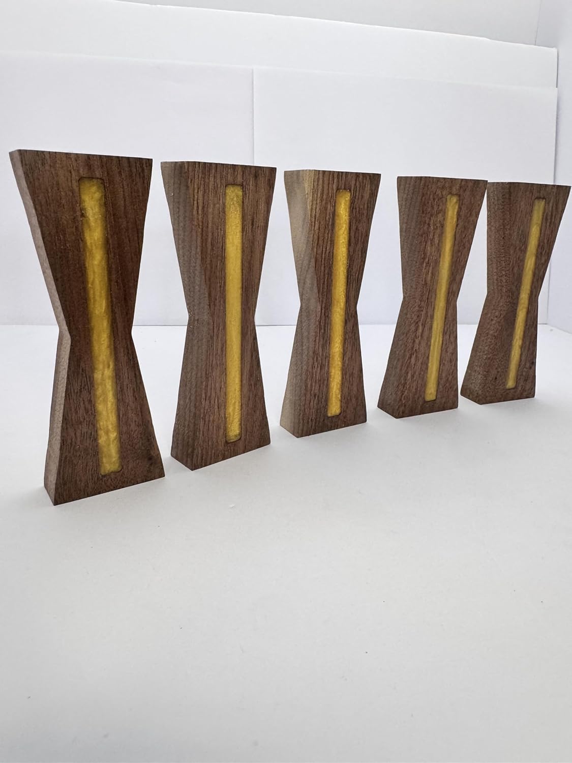 Walnut Bow Tie Inlays – 5 Unfinished Pieces