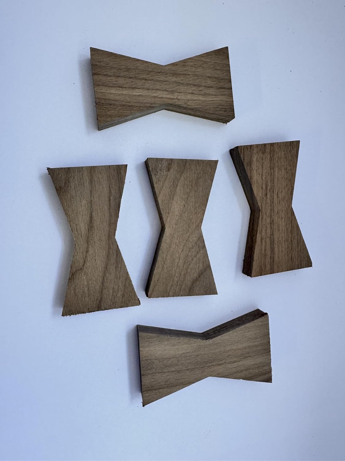Walnut Wood Bow Tie Inlays 5 pack