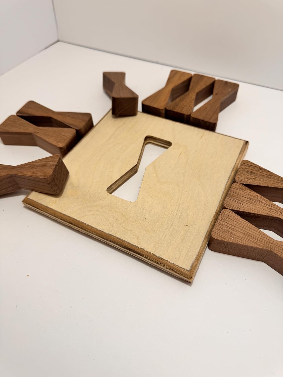 Walnut Bow Tie Inlays - 10 Pack with router template