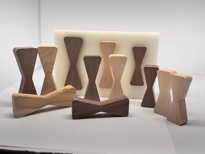 No Chiseling Bow Tie Inlays - Premium Walnut Maple Bow Tie Inlay With Router Template Jig