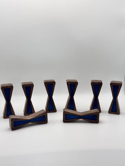 Walnut Bow Tie Inlays With Router Template 8pc