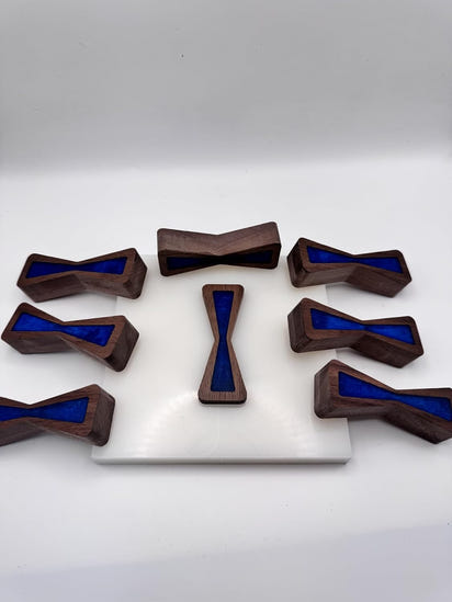 Walnut Bow Tie Inlays With Router Template 8pc