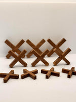 Walnut Wood X-Shaped Inlay 10 pack