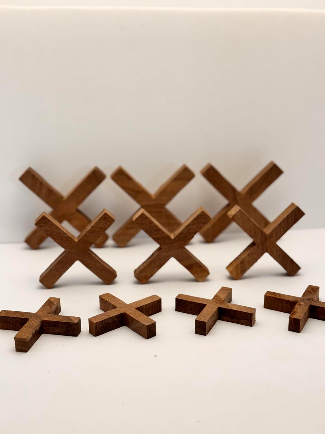 Walnut Wood X-Shaped Inlay 10 pack