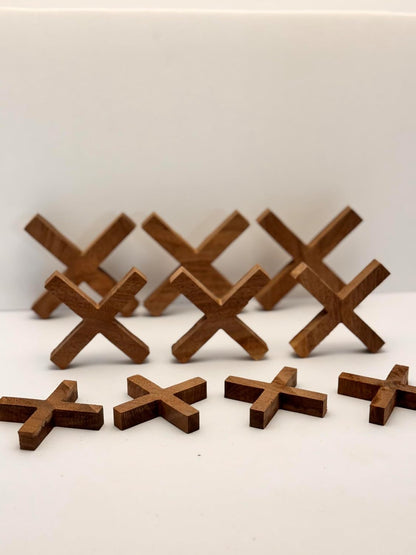Walnut Wood X-Shaped Inlay 10 pack