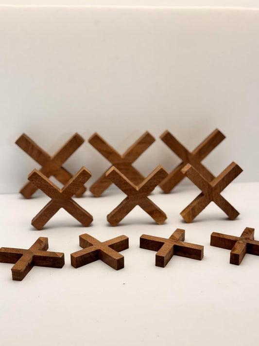 Walnut Wood X-Shaped Inlay 10 pack