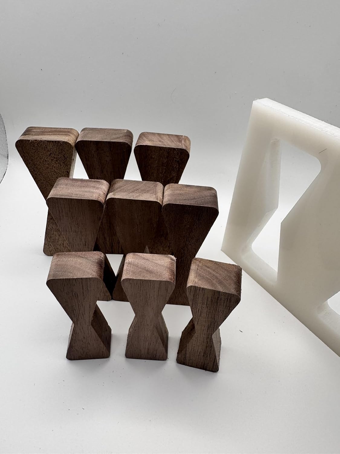 Elegant Walnut Bow Tie Inlay Set Of 9 + Template Set of 9 (optional router bit)