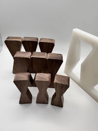 Elegant Walnut Bow Tie Inlay Set Of 9 + Template Set of 9 (optional router bit)