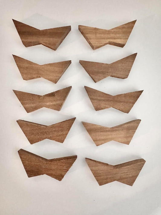 Walnut Butterfly Bow Tie Inlays 10 pack