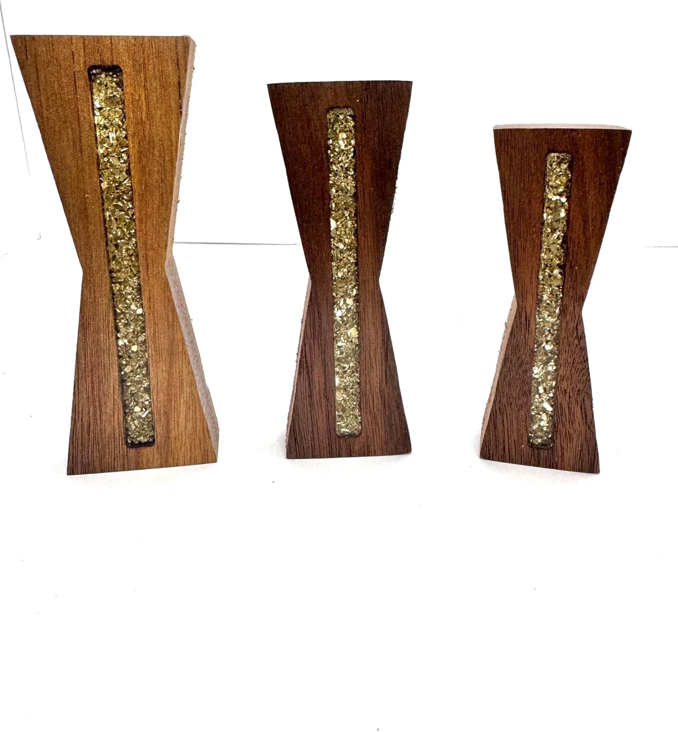 Elegant Walnut Bow Tie Inlays Set