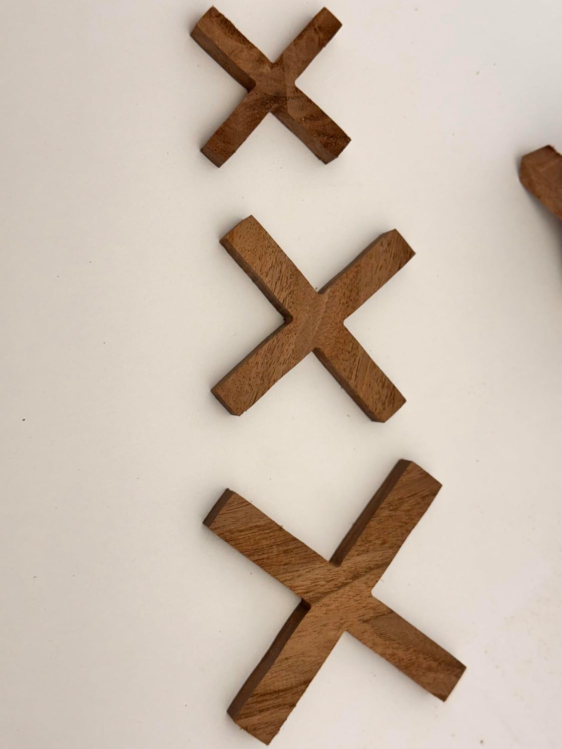 Walnut Wood X-Shaped Inlay 10 pack
