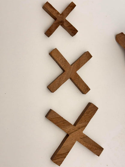 Walnut Wood X-Shaped Inlay 10 pack