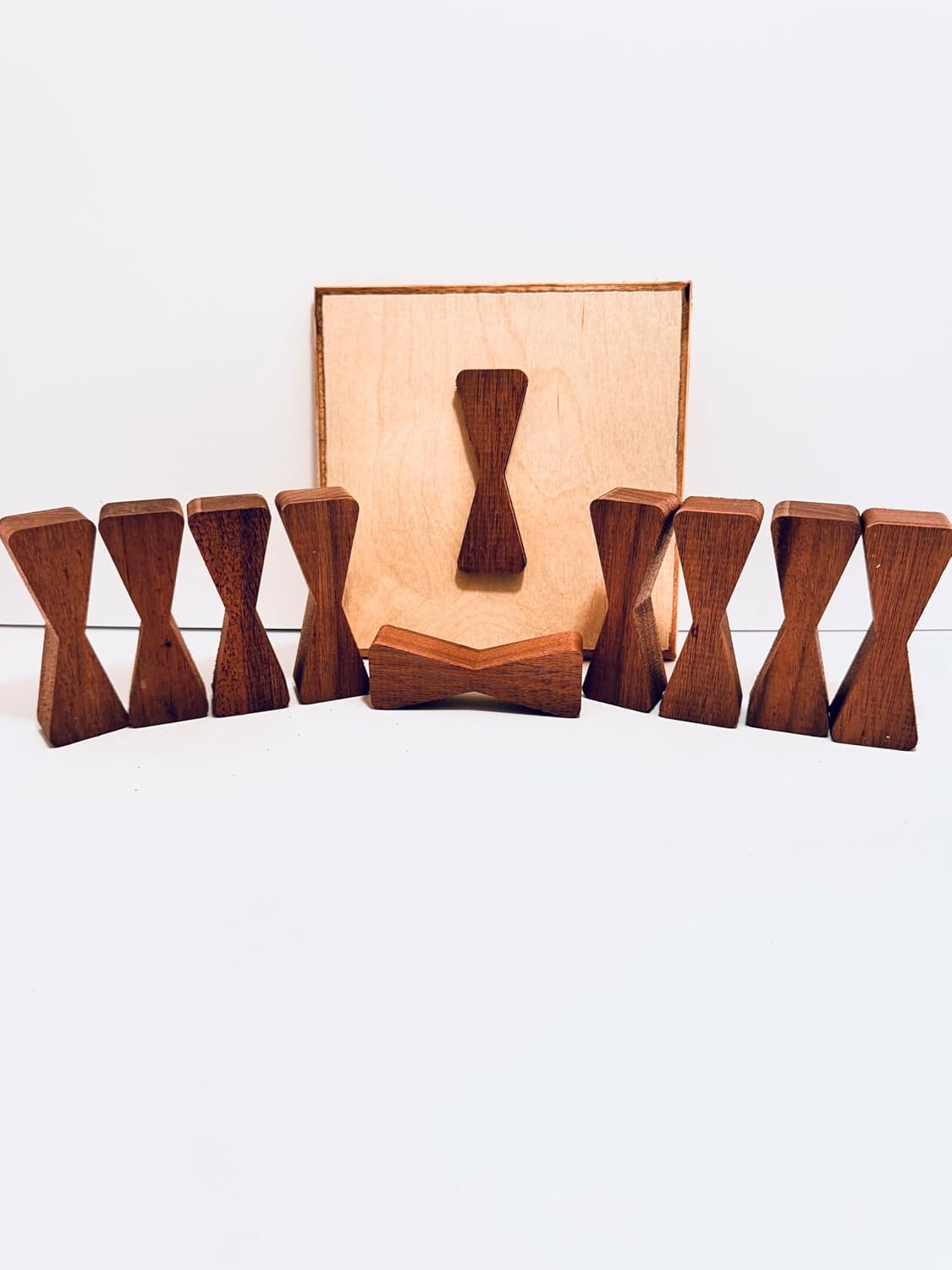 Walnut Bow Tie Inlays - 10 Pack with router template