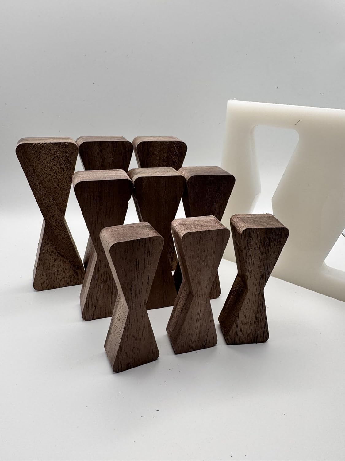 Elegant Walnut Bow Tie Inlay Set Of 9 + Template Set of 9 (optional router bit)