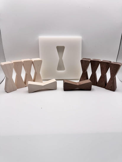 EZ Walnut & Maple Bow Tie Inlays- No Chiseling Inlays Router Template Included.