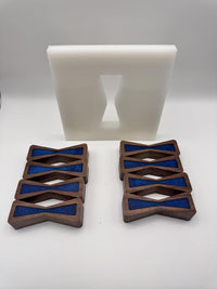 Walnut Bow Tie Inlays With Router Template 8pc