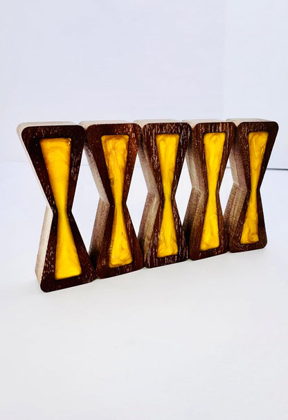 Elegant Walnut Bow Tie Inlays