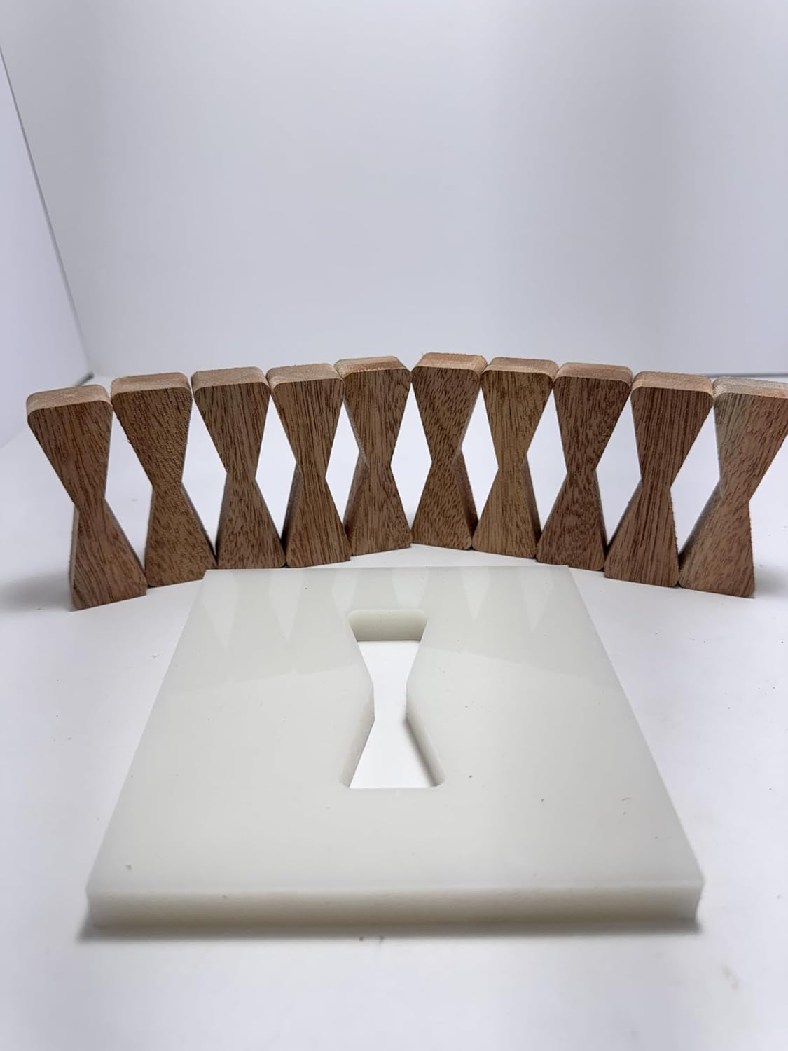 No Chiseling Bow Tie Inlays - Mahogany Wood Inlays For Wood Working With Router Template