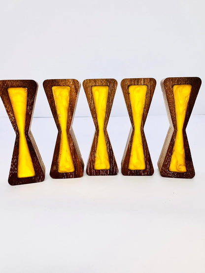 Elegant Walnut Bow Tie Inlays