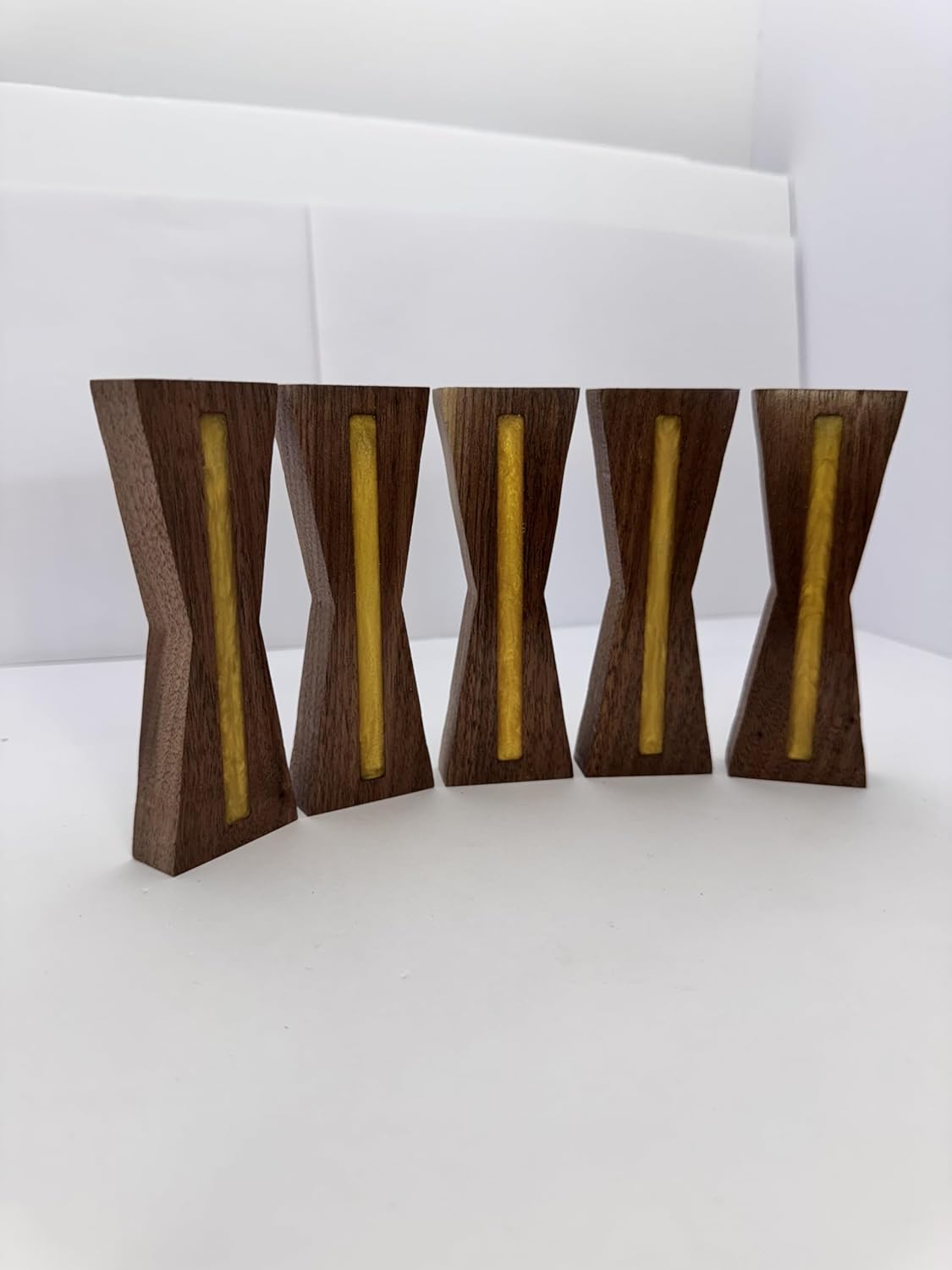 Walnut Bow Tie Inlays – 5 Unfinished Pieces