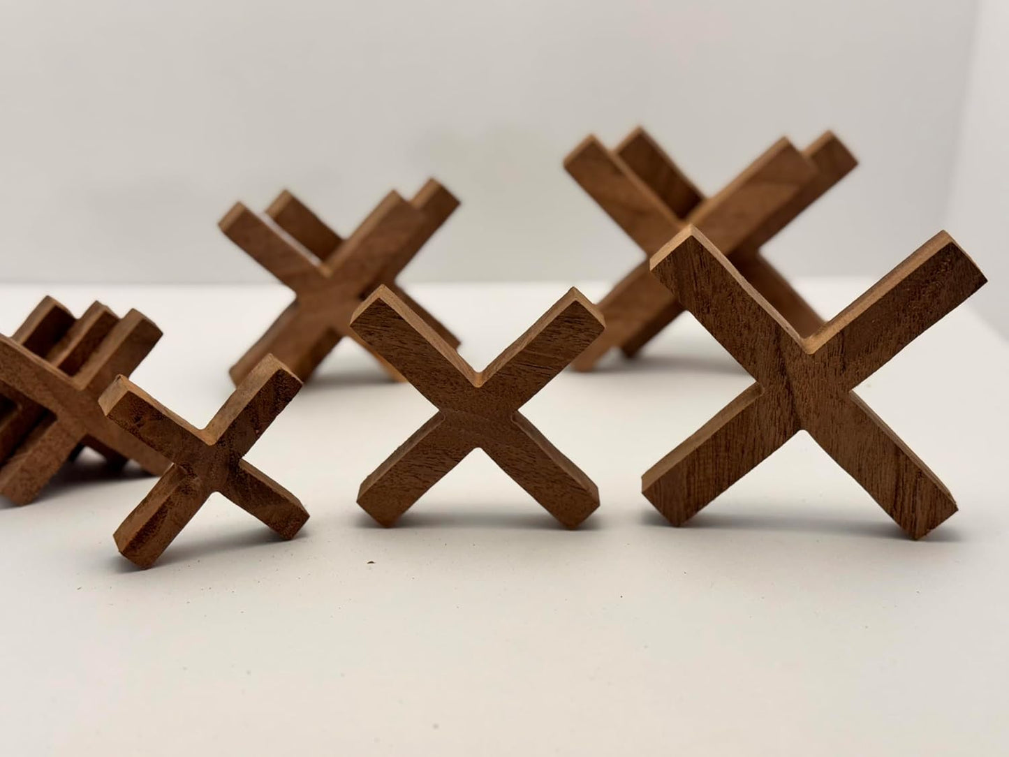 Walnut Wood X-Shaped Inlay 10 pack