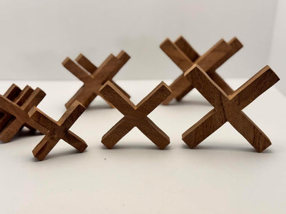 Walnut Wood X-Shaped Inlay 10 pack