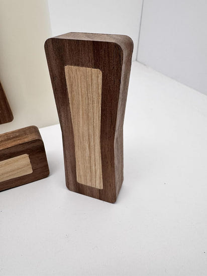 No Chiseling Bow Tie Inlays - Walnut & Ash Wood Bow Tie Inlays With Router Template Jig (large)