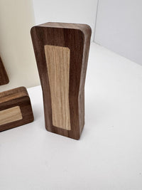 No Chiseling Bow Tie Inlays - Walnut & Ash Wood Bow Tie Inlays With Router Template Jig (large)