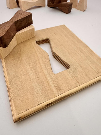 Walnut & Maple Bow Tie Inlays with Template