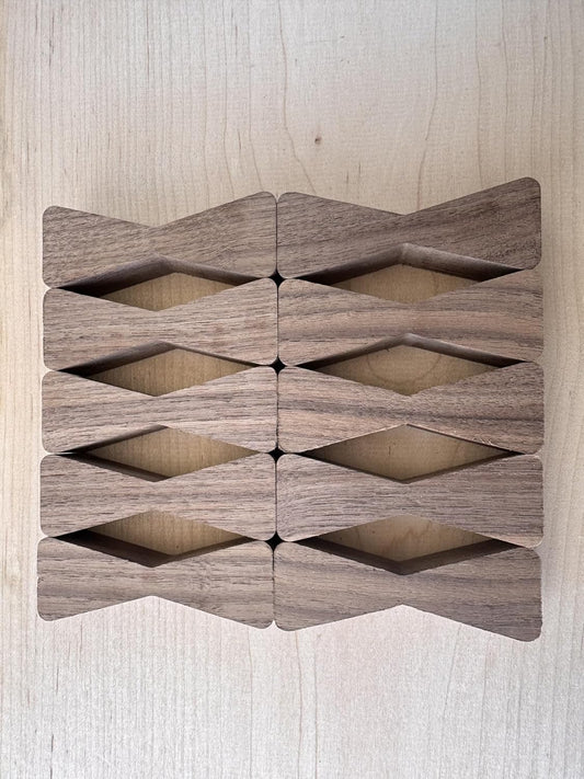 Front Facing Pack of 10 bow tie inlays for wood working